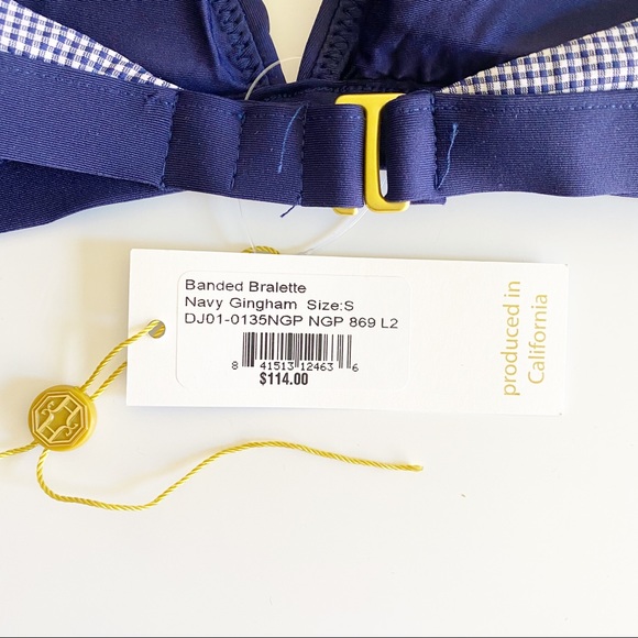 Draper James x Helen Jon Blue White Gingham Two Piece Bikini S Top M Bottom NWT - Picture 6 of 16